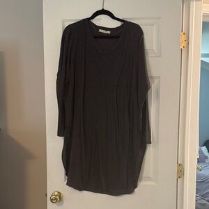 We The Free Charcoal Ribbed Crewneck Top